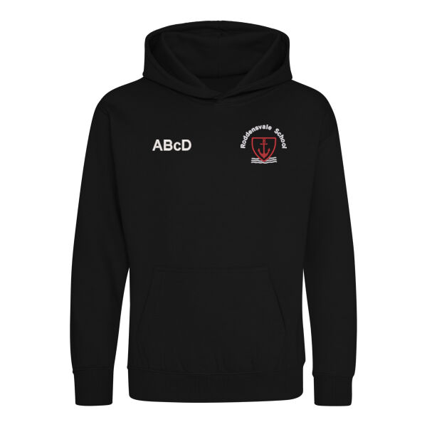 Roddensvale Leavers Hoodie - Jet Black (kids sizing) Thumbnail