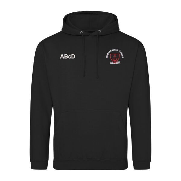Roddensvale Leavers Hoodie - Jet Black (adult sizing) Thumbnail